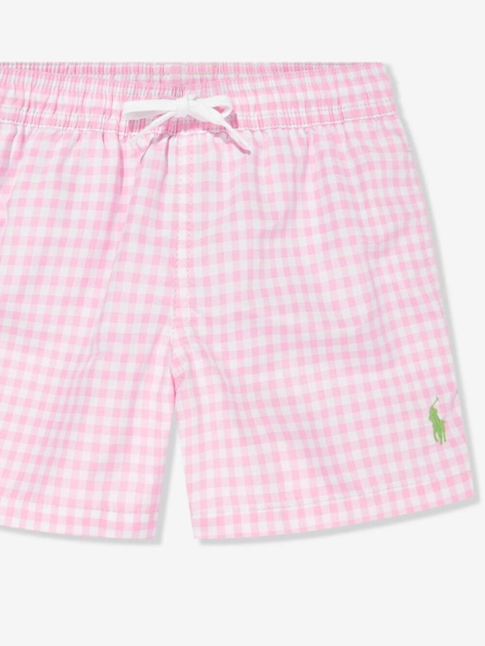 Polo Ralph Lauren Pink Gingham Swim Trunks Boys Size 8